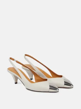 Elina leather slingback pumps
