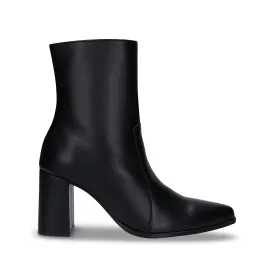 Lydia Black Vegan Heeled Ankle Boots