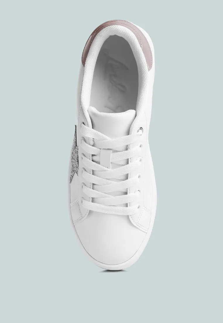 starry glitter star detail sneakers