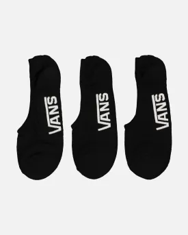 Vans Classic Super No Show Socks 9.5-13 3 Pack Black